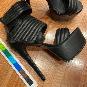 Velcro Winged Platform Stripper Heels